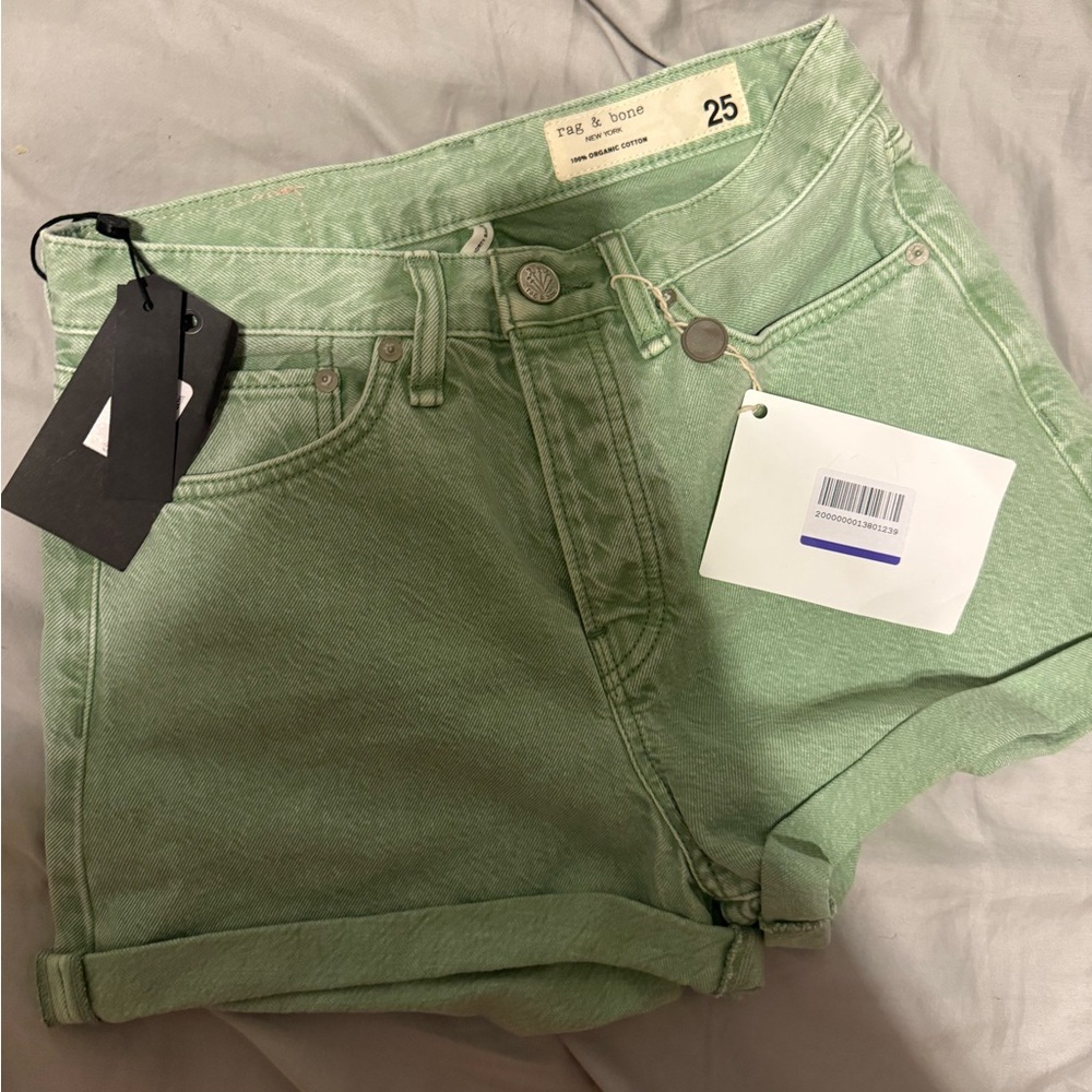 Rag & Bone Mint Green Jean Shorts